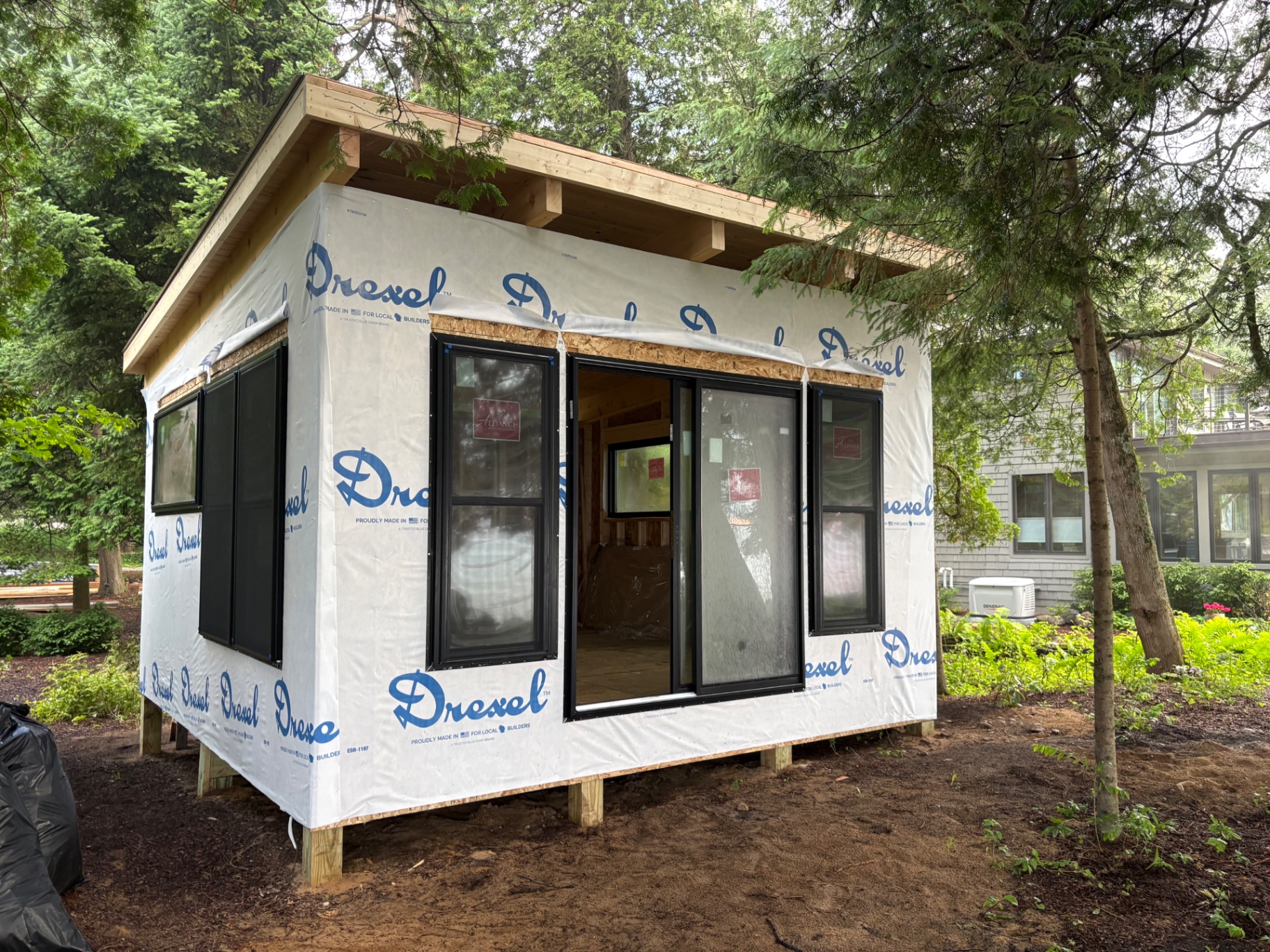 Custom lakeside garden shed / studio build in progress